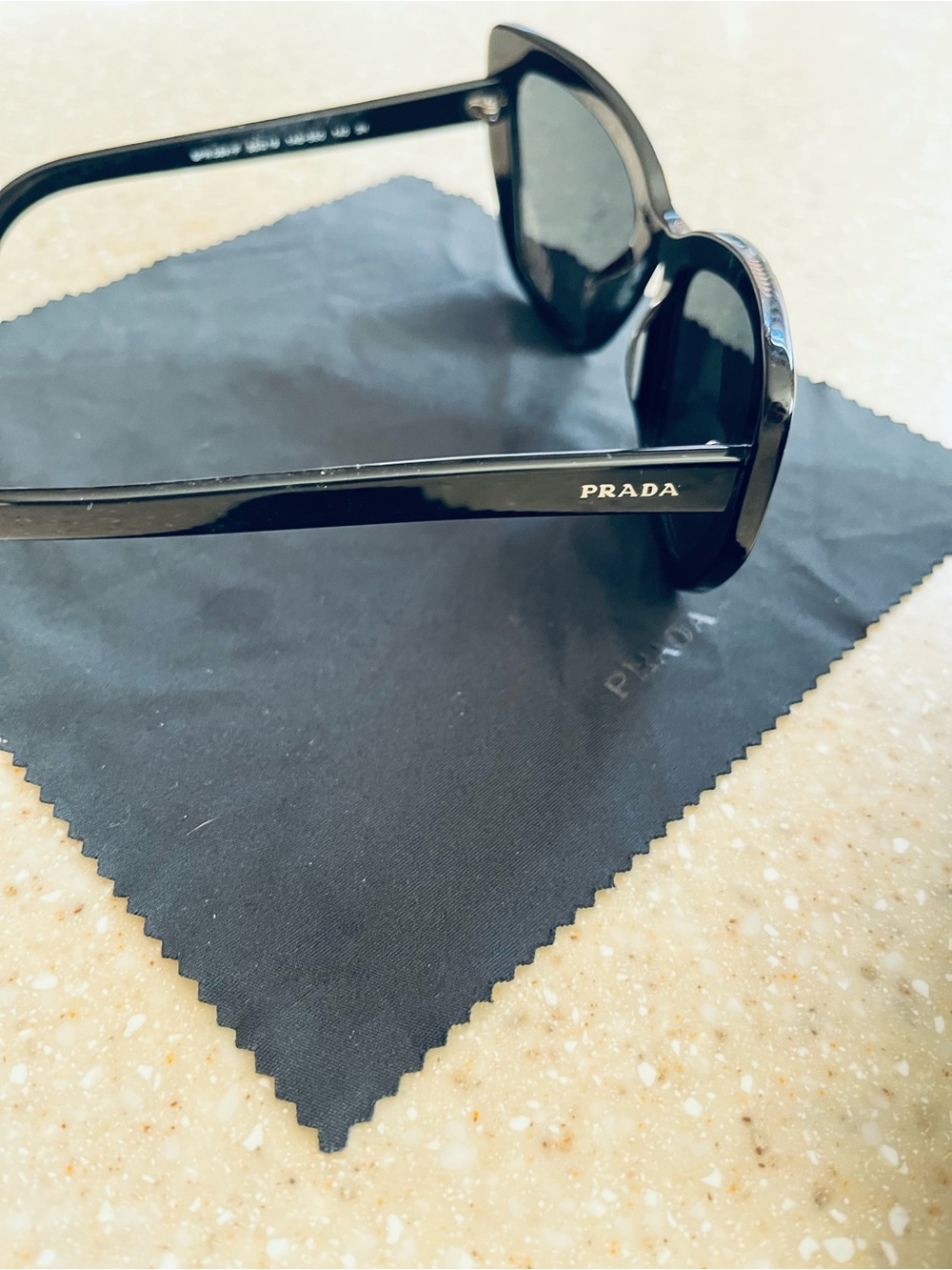 Prada Glossy Black Oversized Square Sunglasses - Picture 2 of 6